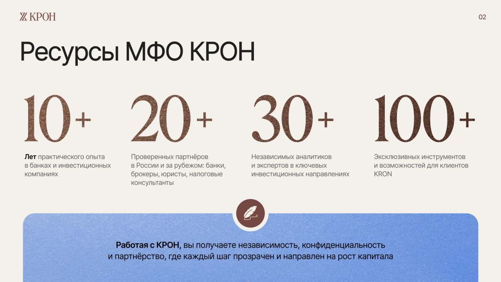 Слайд 3 из 12 презентации КРОН